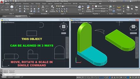 align autocad command